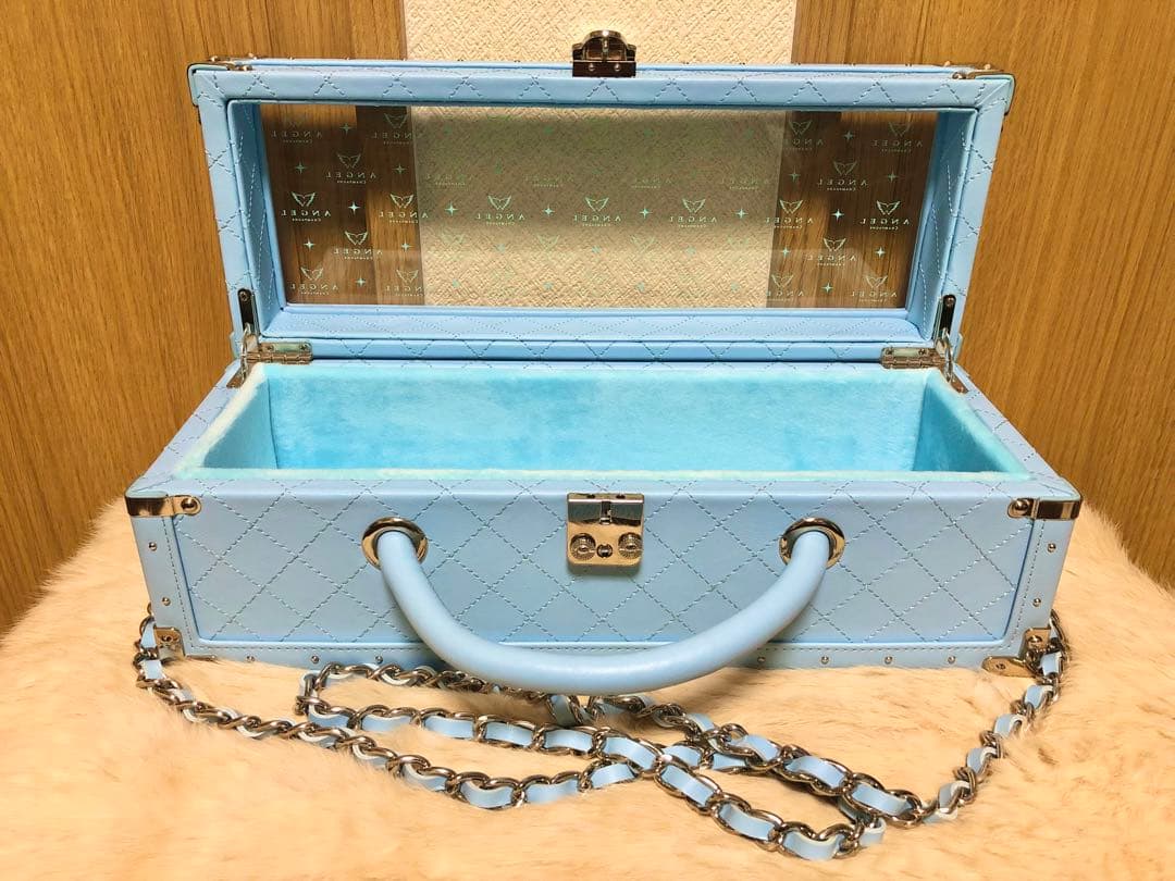 エンジェル シャンパン ドゥミセックケース ブルー アタッシュケース箱