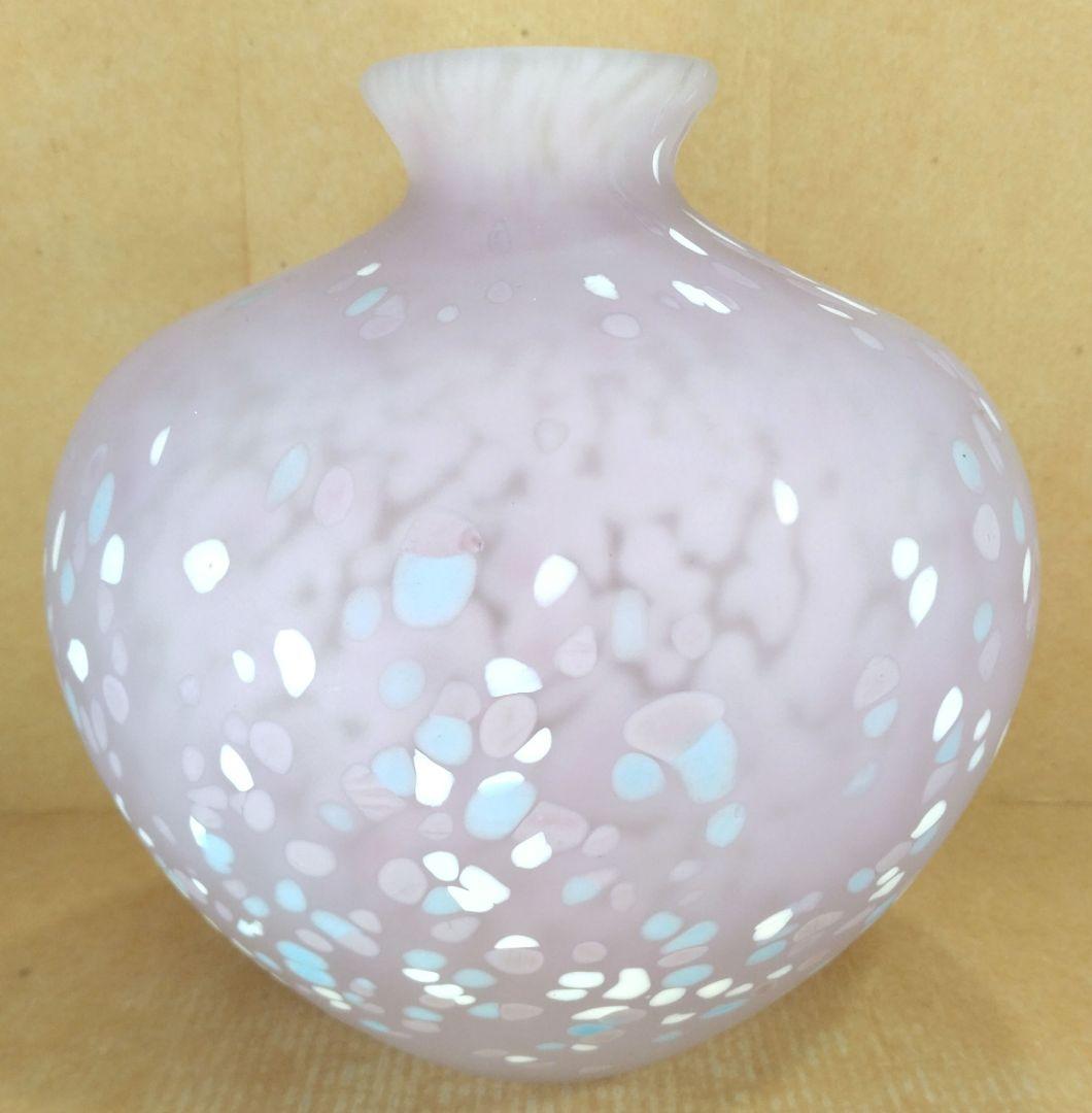 本物保証】藤田喬平 手吹 金彩白地鉢 共箱 送料込み 藤田 喬平「手 【