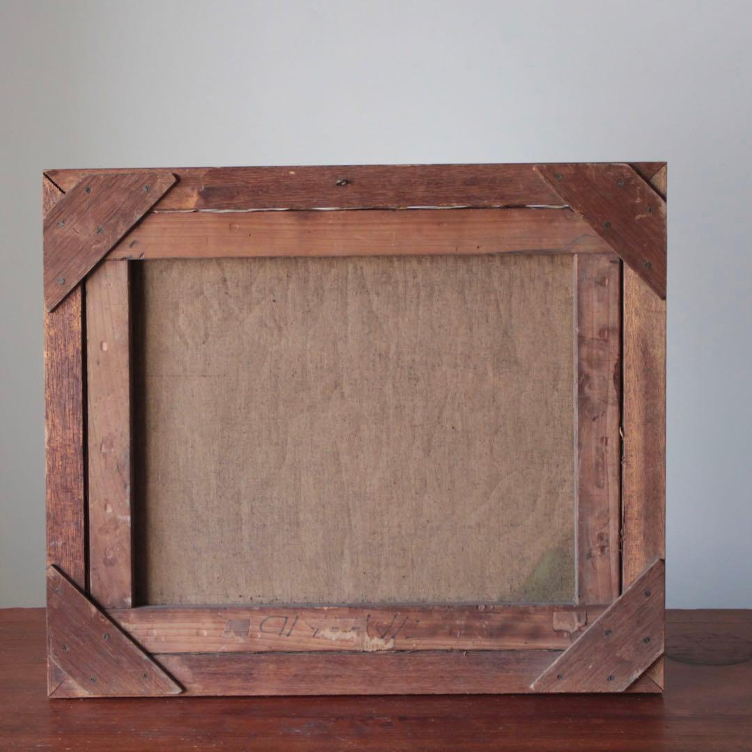 古い 油彩 油絵 古道具 アンティーク アート 戦前戦後