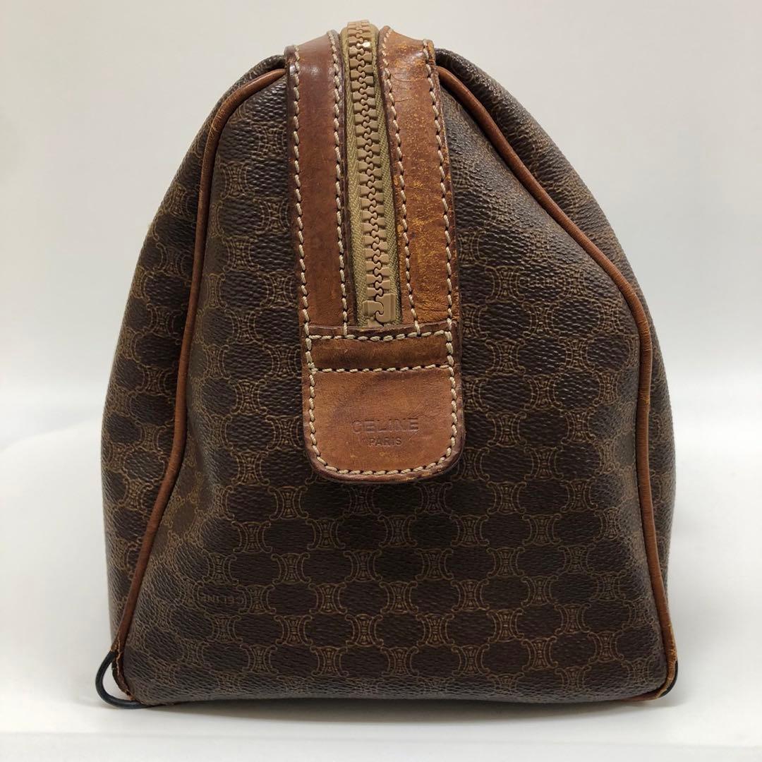 CELINE マカダム ハンドバッグブラウン