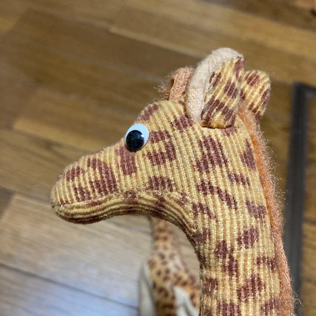 ヴィンテージ　きりんの親子　ぬいぐるみ　動物園ぬいぐるみ　昭和レトロ