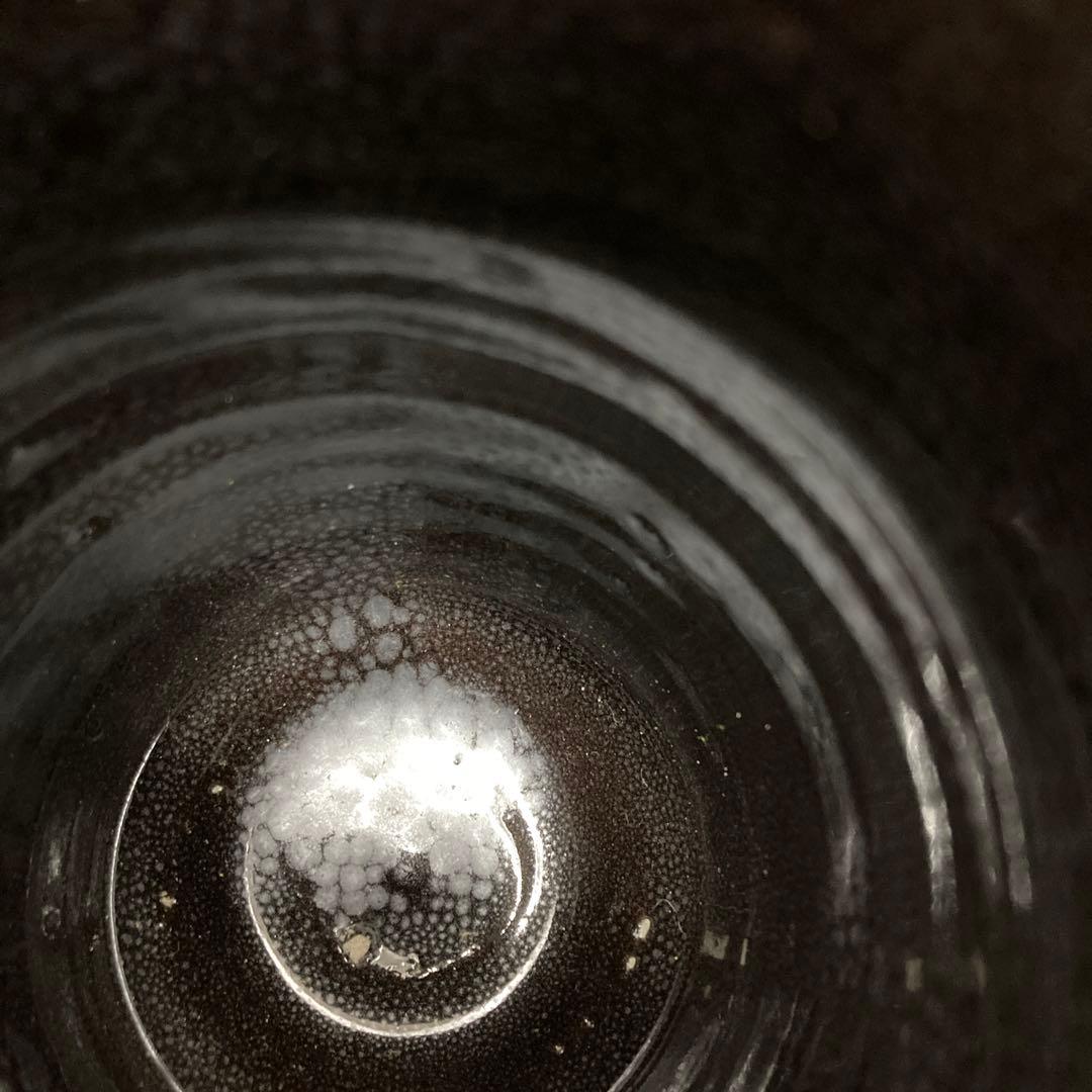 華道道具　花入　壺　油滴天目　加藤時蔵　作　S116AT