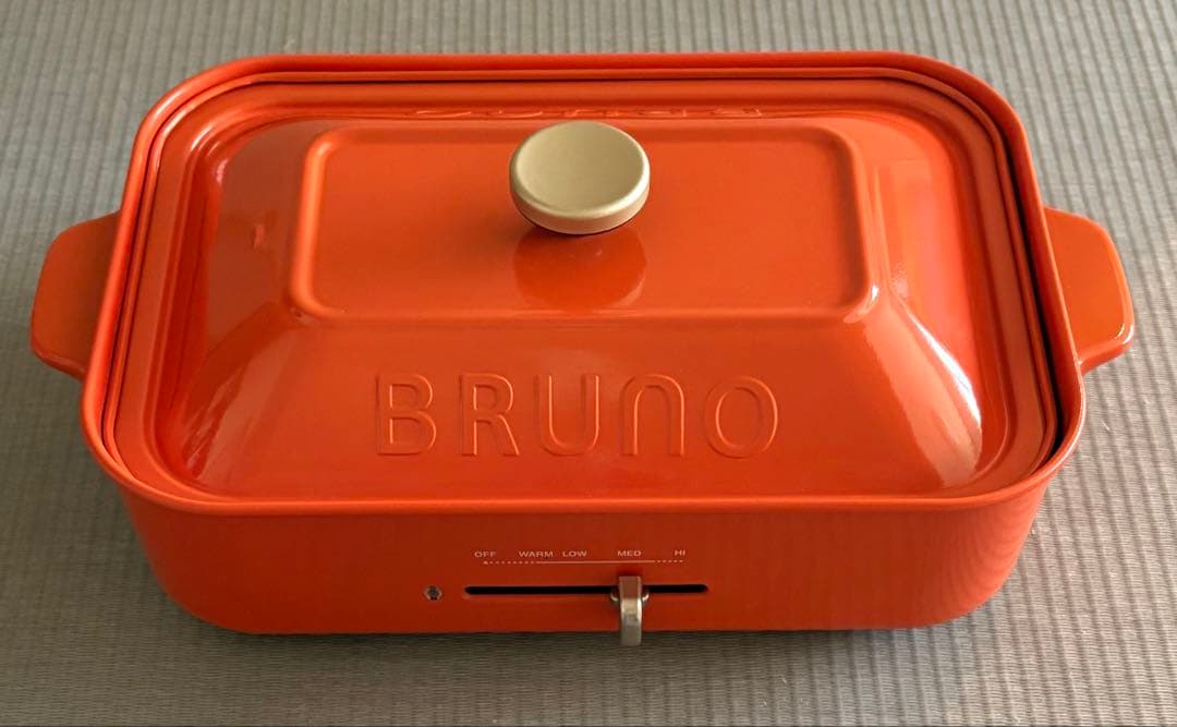 BRUNO ホットプレート オレンジ - メルカリ