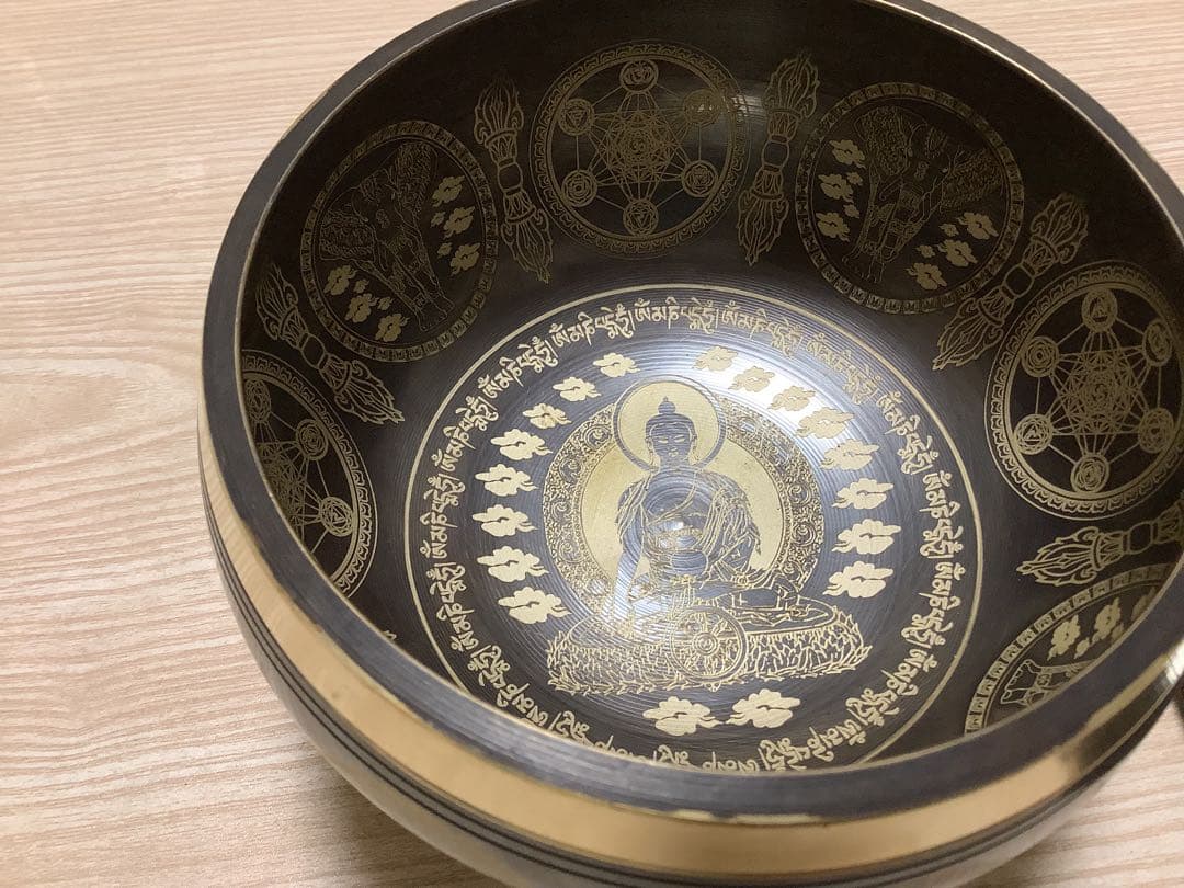 《 チベット密教　新品 》 シンギングボウル　倍音　仏陀　3点セット　83