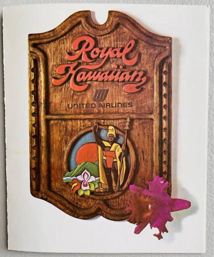 ユナイテッド航空 HAWAII ロイヤルハワイアン 店頭 看板 非売品 超レア品