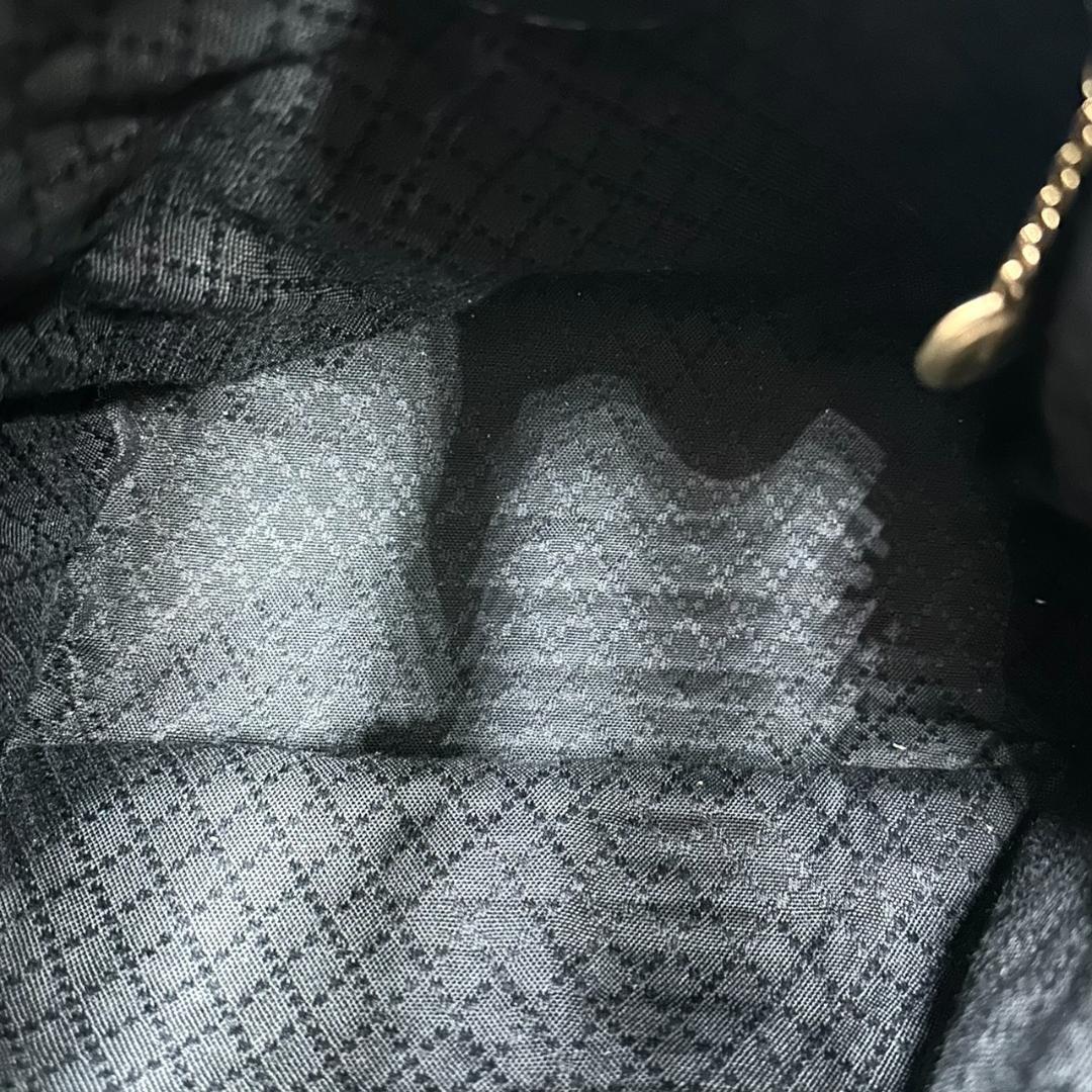 GUCCI グッチ バンブー 巾着 2way ハンドバッグ ショルダーバッグ 黒