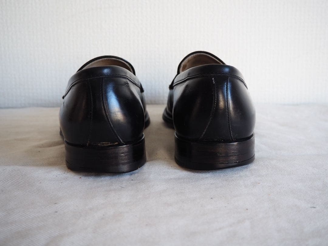 靴 Alden 3557 Black Full Strap Slip-On