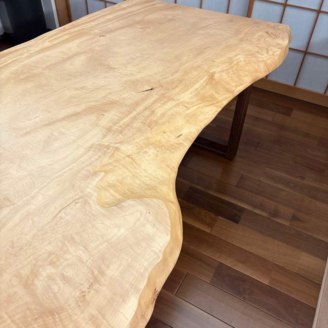 栃トチ　一枚板　ダイニングテーブル