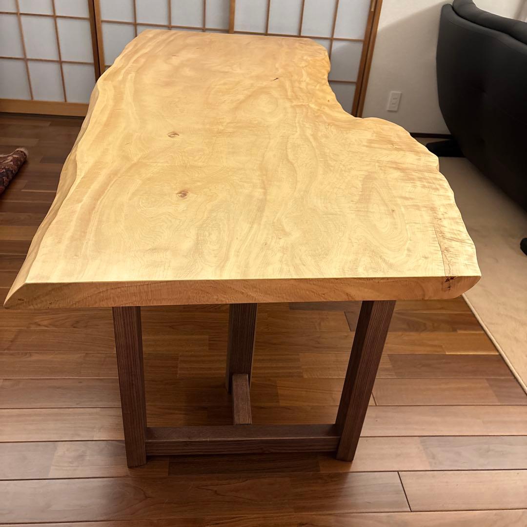 栃トチ　一枚板　ダイニングテーブル