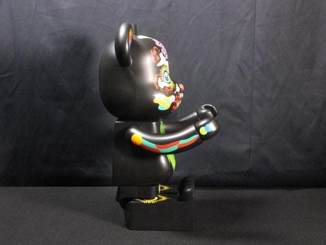 現代美術 田名網敬一 直筆サイン『BE@RBRICK 1000％黒』1205A