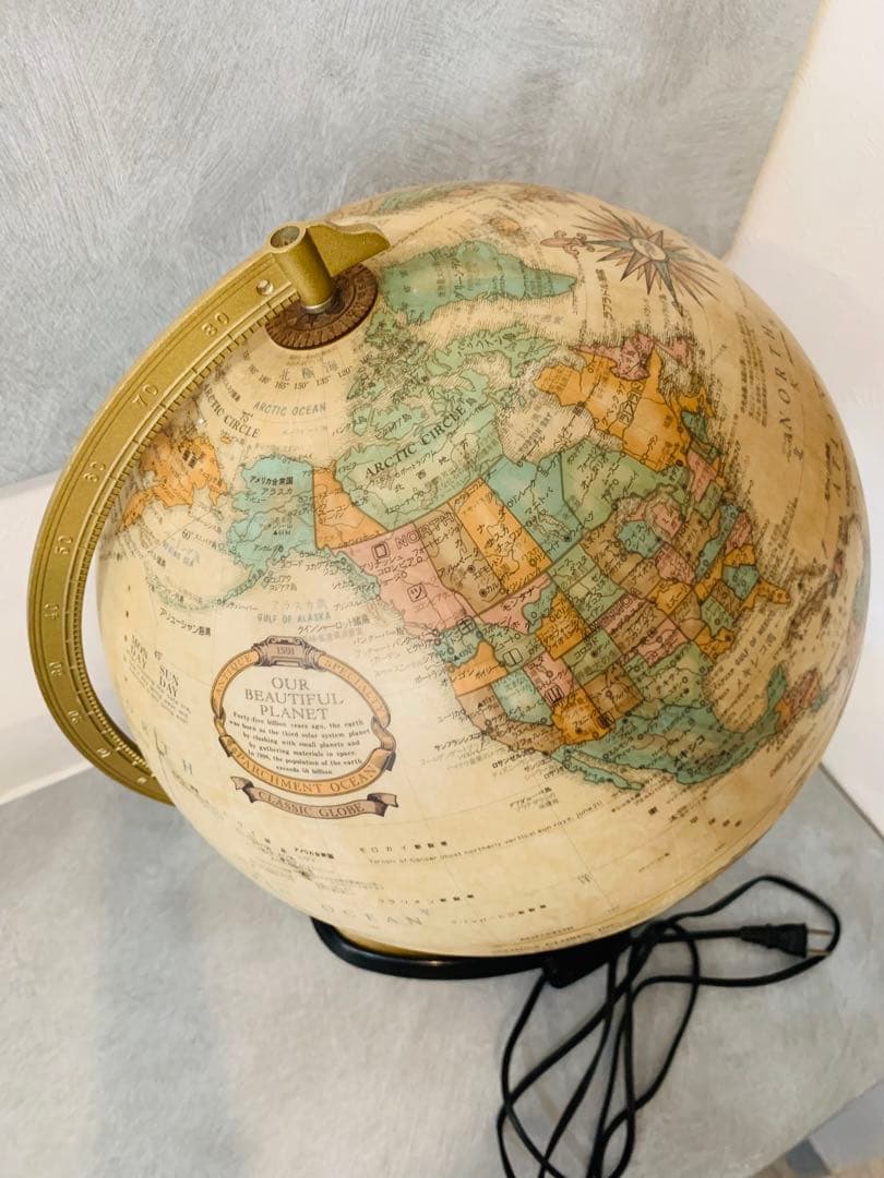 高級 地球儀（現代地図 日本語版） 中古