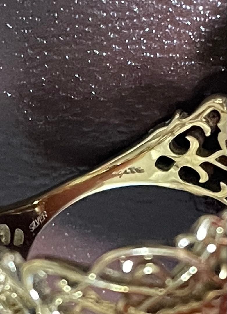 agete CLASSIC 透かし シルバー K18GP リング アガット