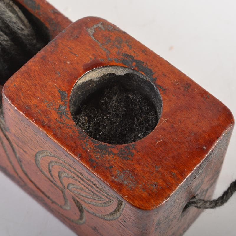 朝鮮美術 李朝 木彫 神獣刻 墨壷 V R7245 - メルカリ