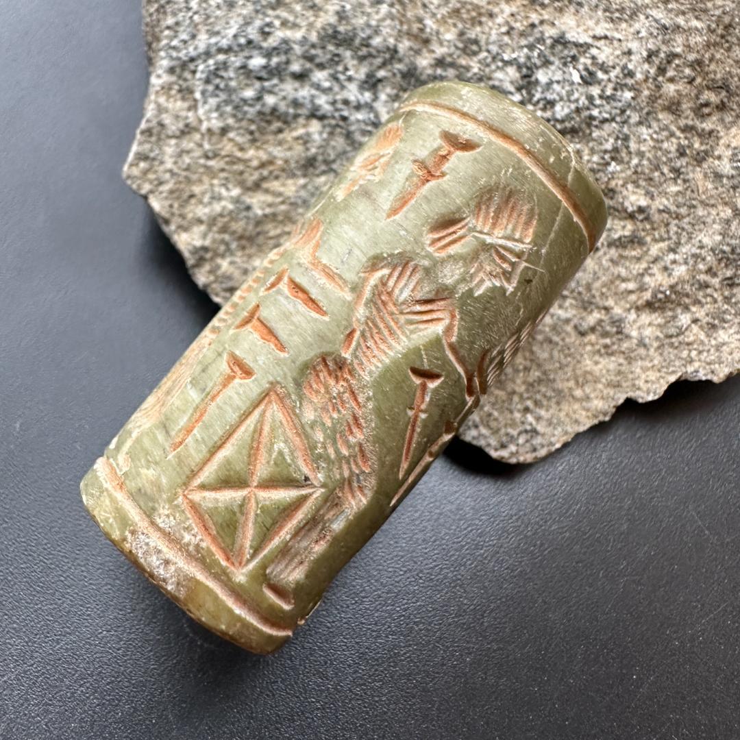 円筒印章 古代 メソポタミア文明 スタンプ 楔形文字 バビロン 1483