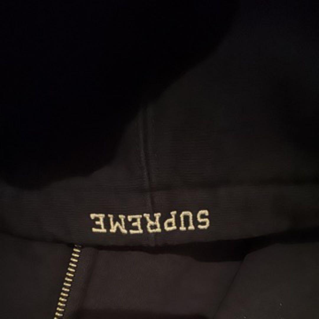 Supreme Sロゴ ネイビーフルジップパーカー