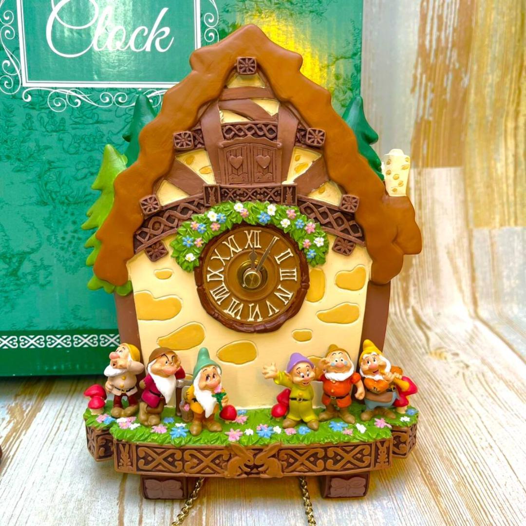 白雪姫  White 七人の小人 壁掛け時計 鳩時計 振り子 ドーピー