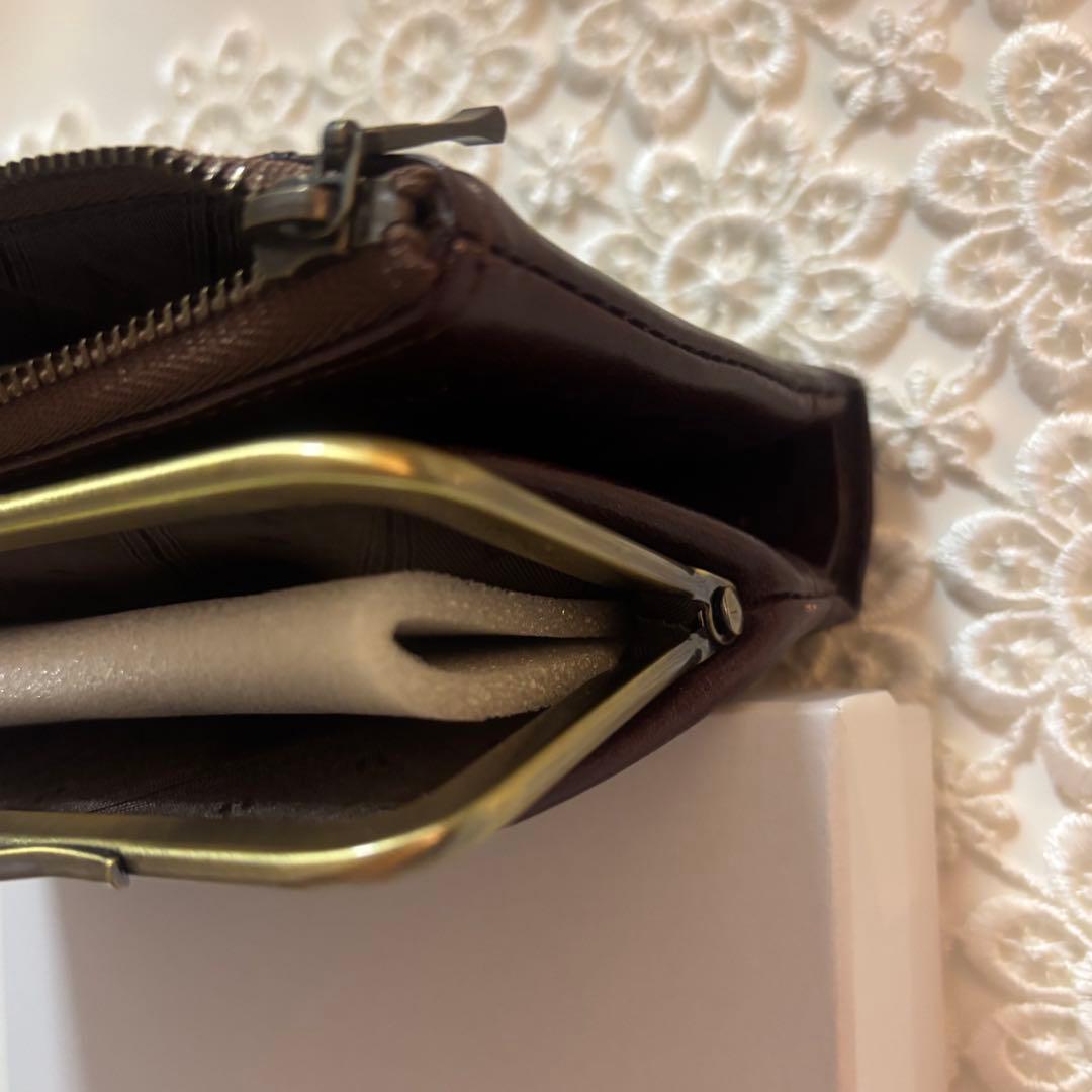 新品 Dakota ダコタ【リードクラシック2】がま口財布 二つ折り財布 チョコ