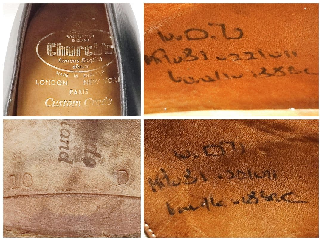 church's 旧チャーチ ストレートチップ 内羽根 革靴 10D 3都市