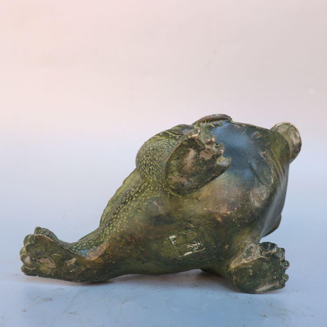 銅細工 三足金蟾 七星金蟾 装飾品 工芸品 美術品 置物 - メルカリ