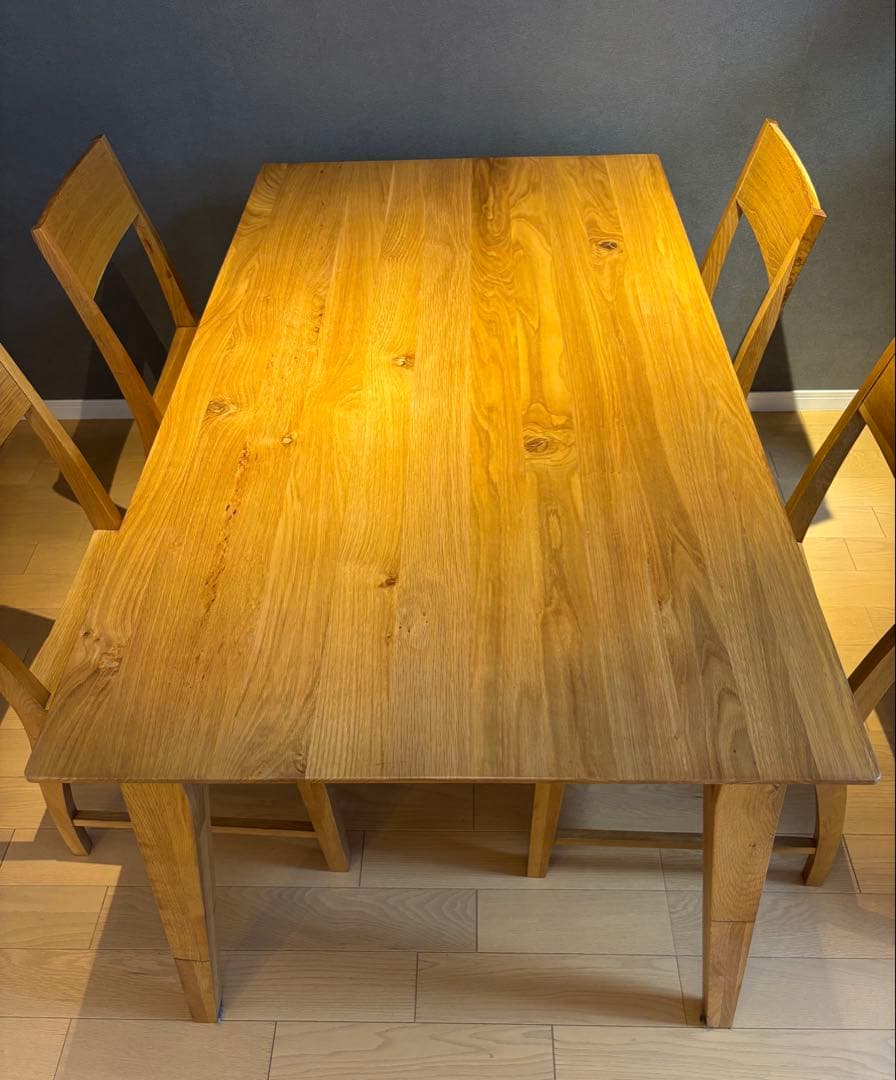 【状態良好】木製ダイニングテーブル 椅子セット 福岡 家具の町産　家具の大丸