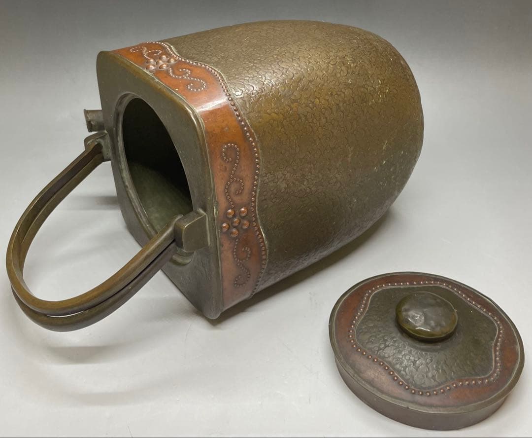 金工師 金屋五郎三郎 注水 薬缶 口蓋付 銅製 茶道具 N773 - メルカリ