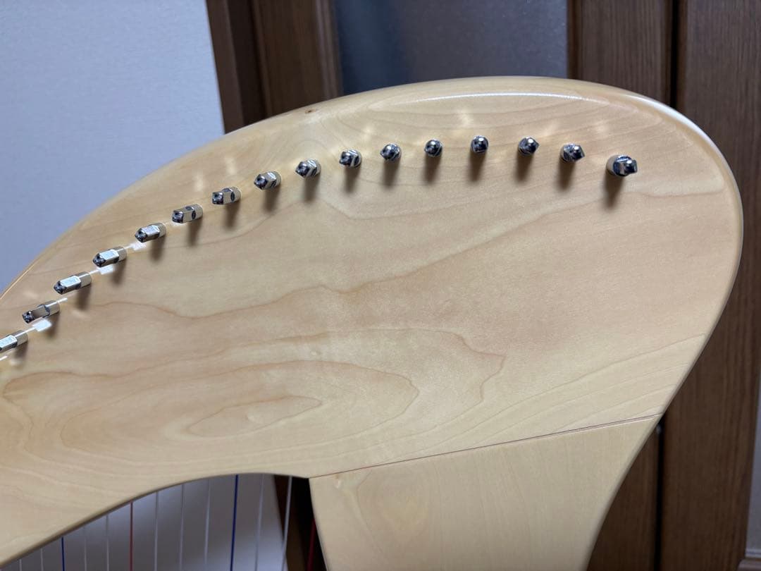 直取限定☆極美品　アオヤマ　ハープ　36弦　140N 唐草模様