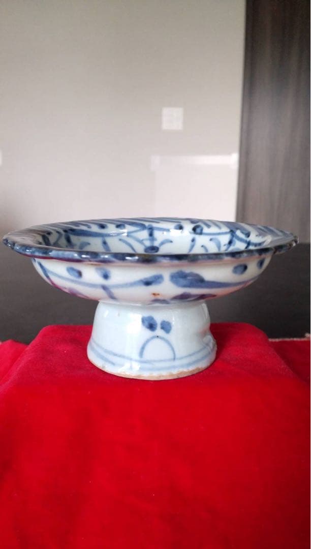 祭器　馬上杯　唐物　コンポート皿　清朝　中国美術　青花　古染付 祭器 馬上杯 唐物 コンポート皿 清朝 中国美術 青花 古染付 Yahoo