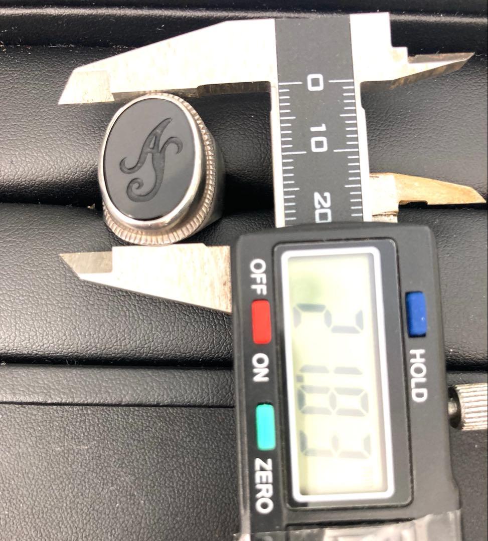 Rinrin。 様　　アガットロゴ刻印シルバーリング 10.5号925 オニキス