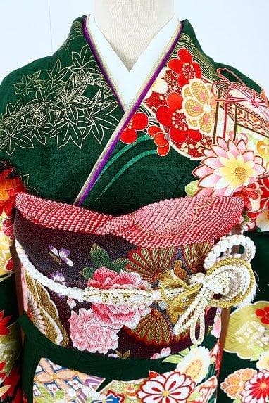 振袖 袋帯 襦袢 帯揚げ 帯締め 重ね衿 6点フルセット トールサイズ