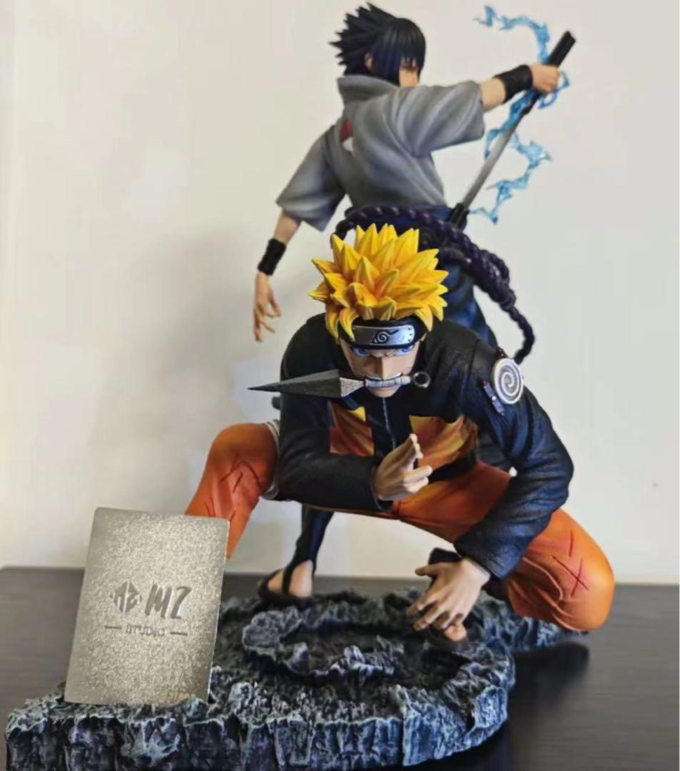 ナルト うずまきナルト うちはサスケ ガレージキット スタチュー塗装済み完成品