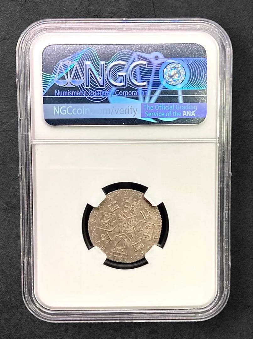 NGC MS62】1787年 イギリス ジョージ3世 6ペンス 銀貨 単年発行 - メルカリ