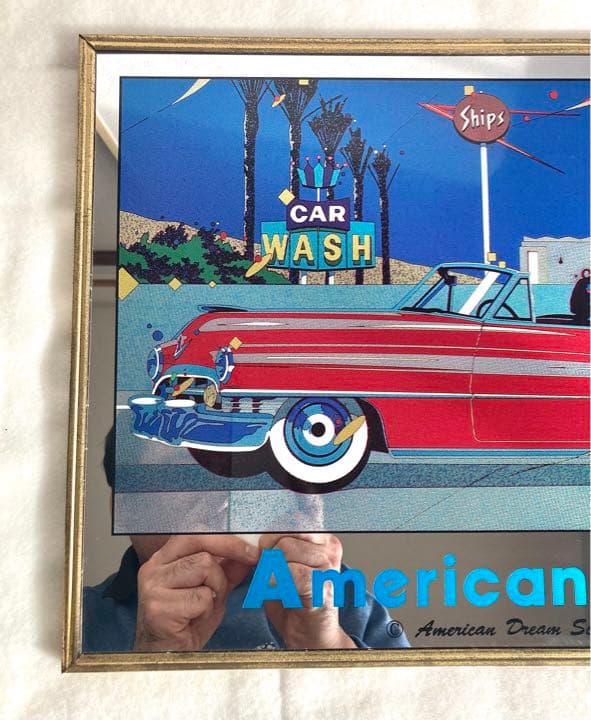 鈴木英人 American Portrait アメ車 パブミラー 壁掛け 看板