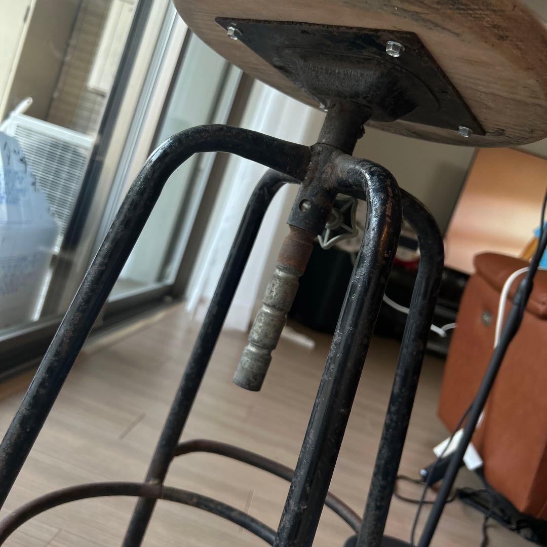 高さ調整可能 バースツール ヴィンテージ 西海岸