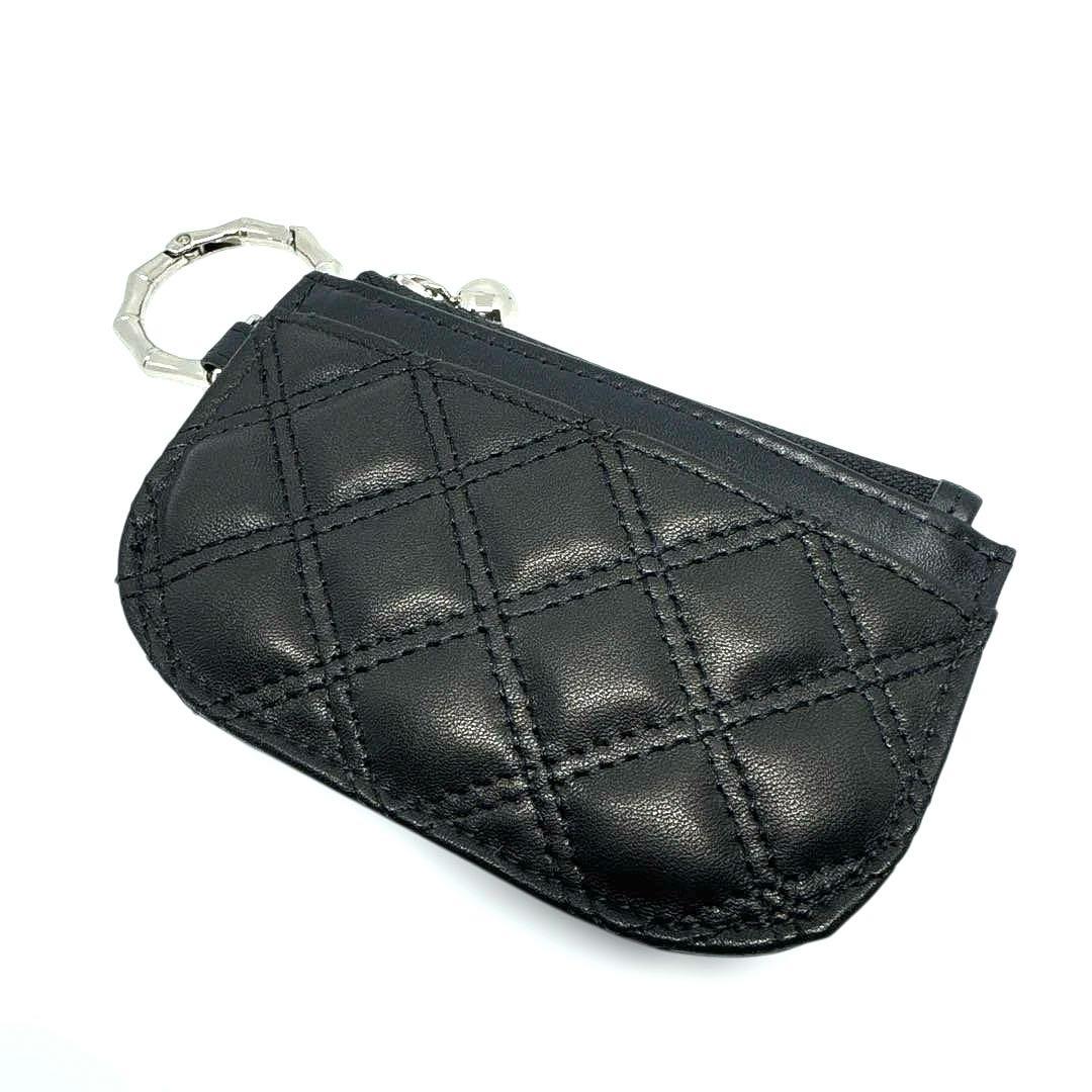 【新品】イアパピヨネ キルティングカードケース ブラック