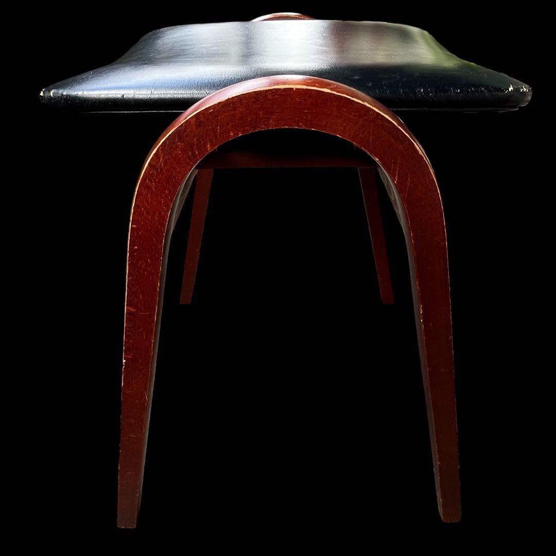 秋田木工 IDC大塚 No.202 剣持勇 スタッキングスツール 黒