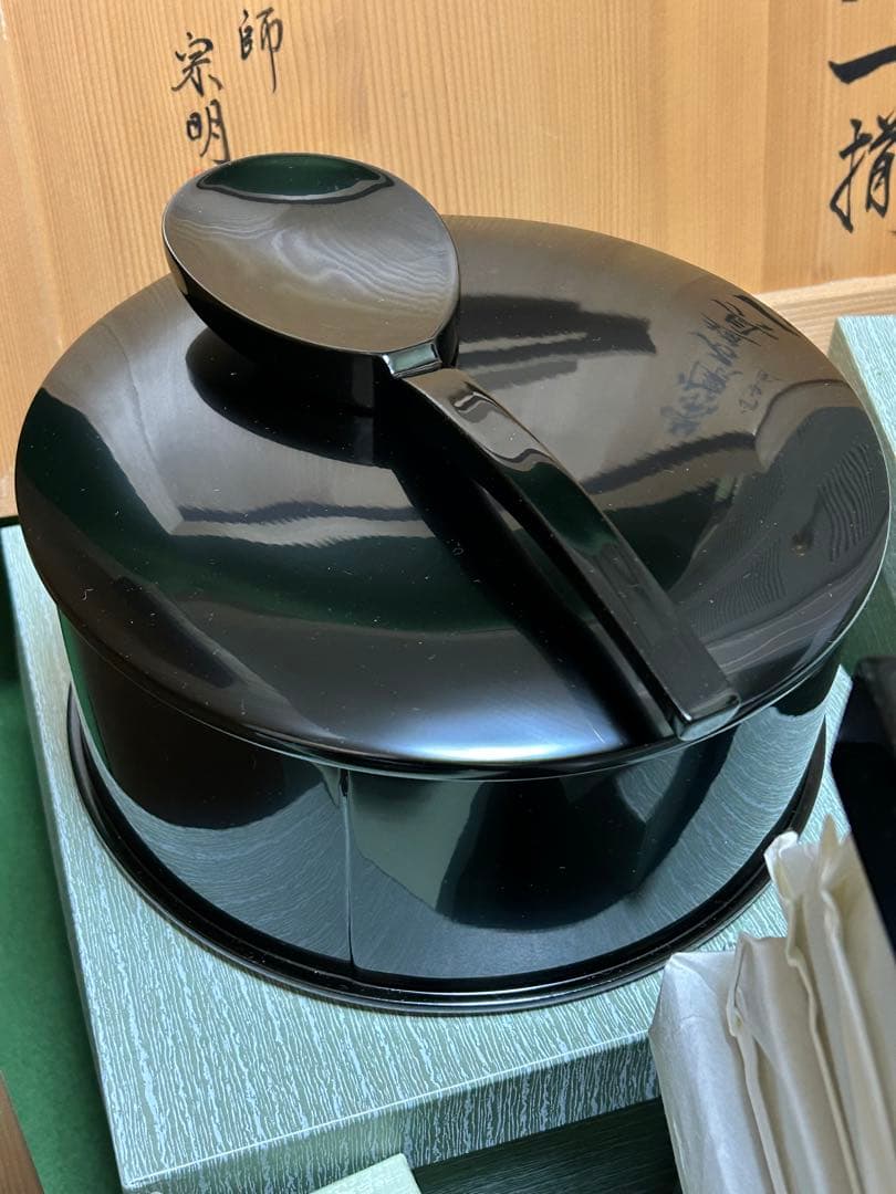 山中塗 懐石道具 一揃 塗師 宗明 未使用、美品 美術品・アンティーク