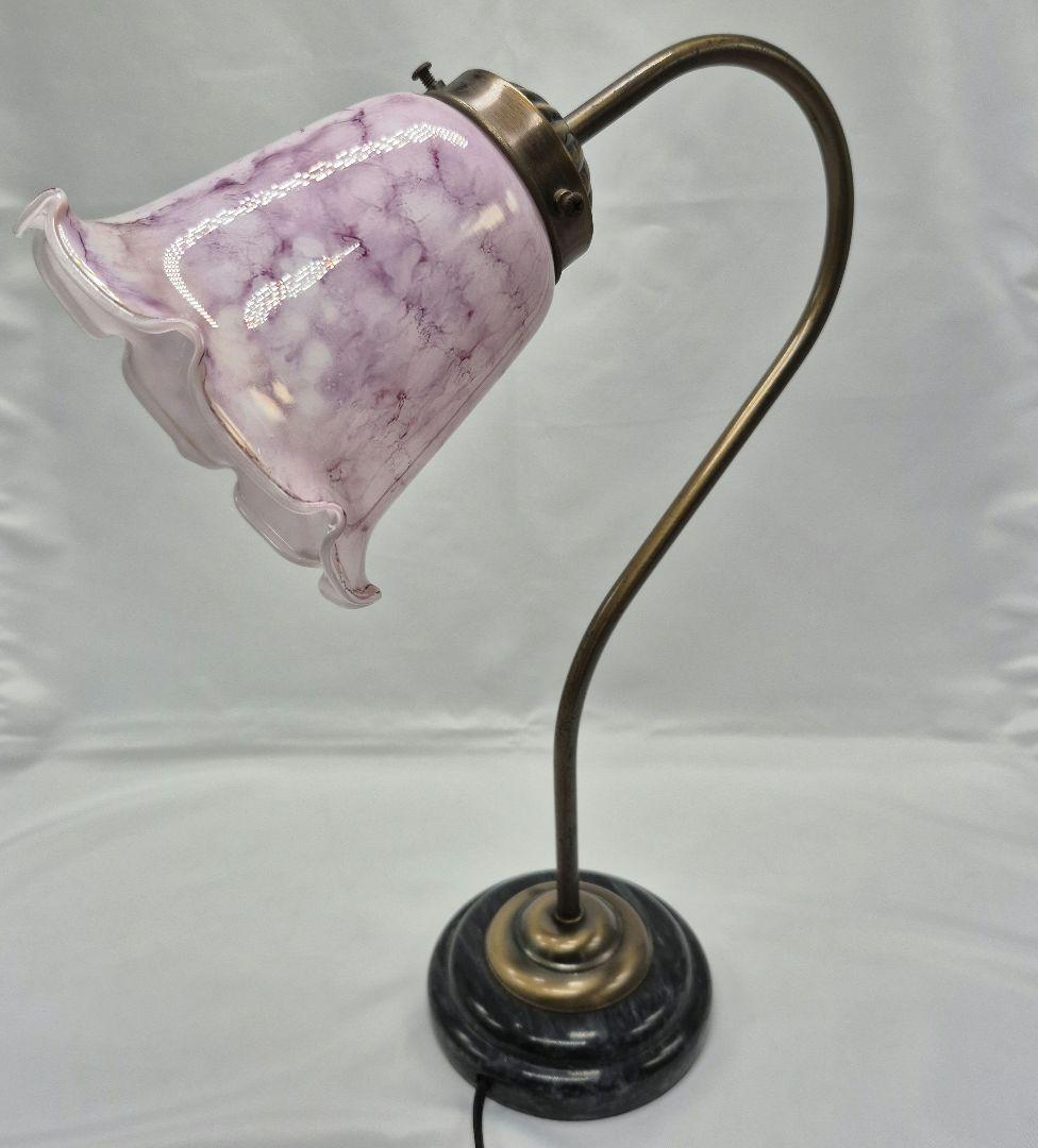 美品アンティーク フリルシェード すずらん型 豪華5灯シャンデリア