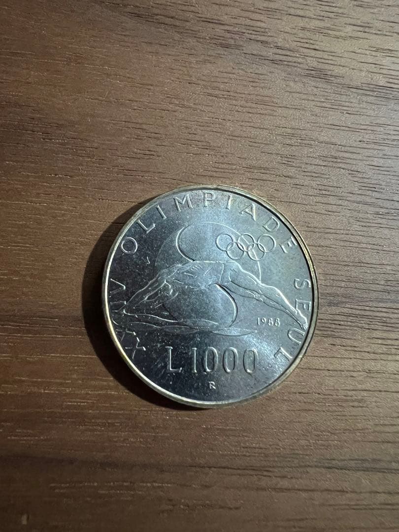 3658【サンマリノ銀貨】1988年1000リラオリンピック銀貨銀貨古銭