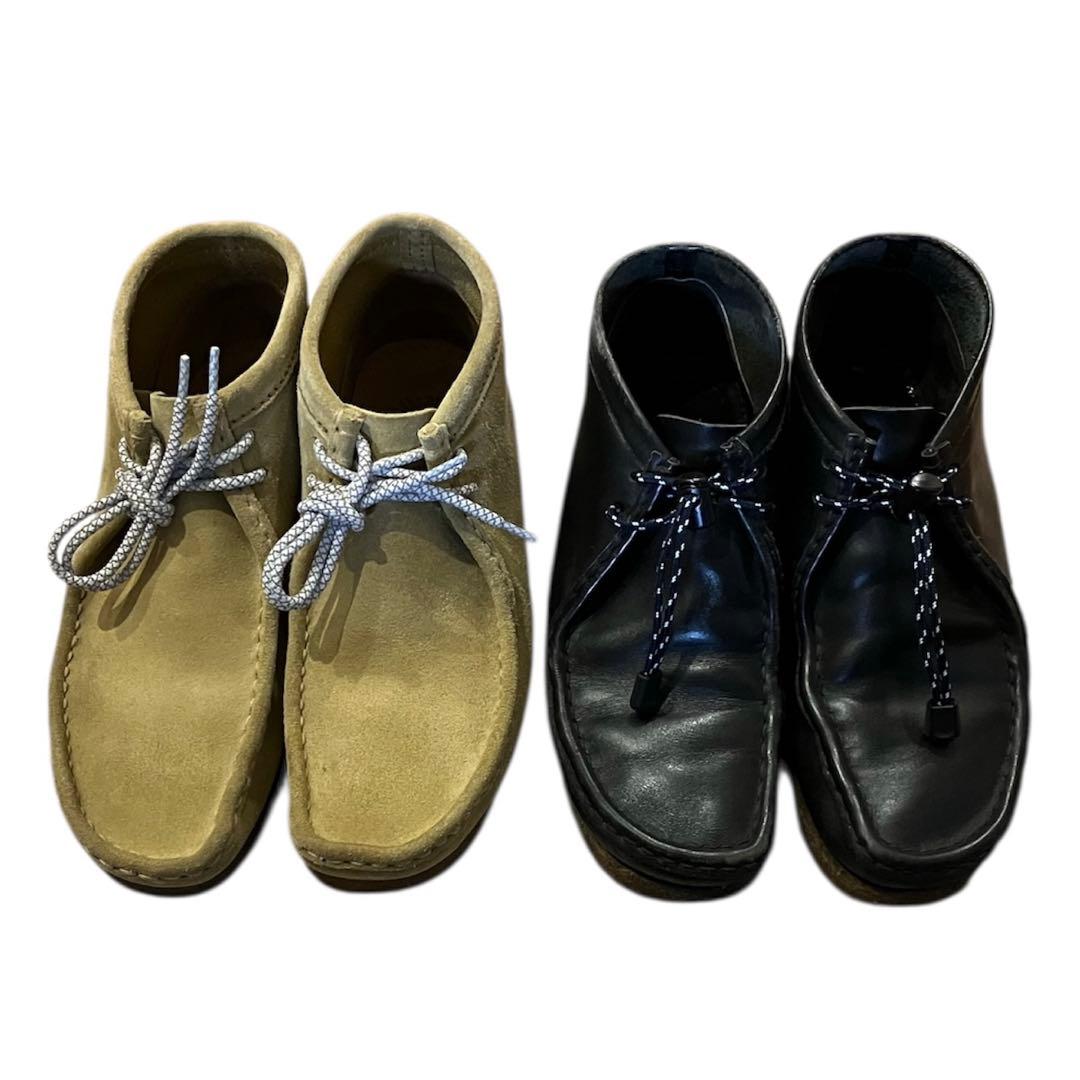 ぴ*う様 クラークス　2足セット　ワラビーブーツ　スウェード　レザー　カスタム