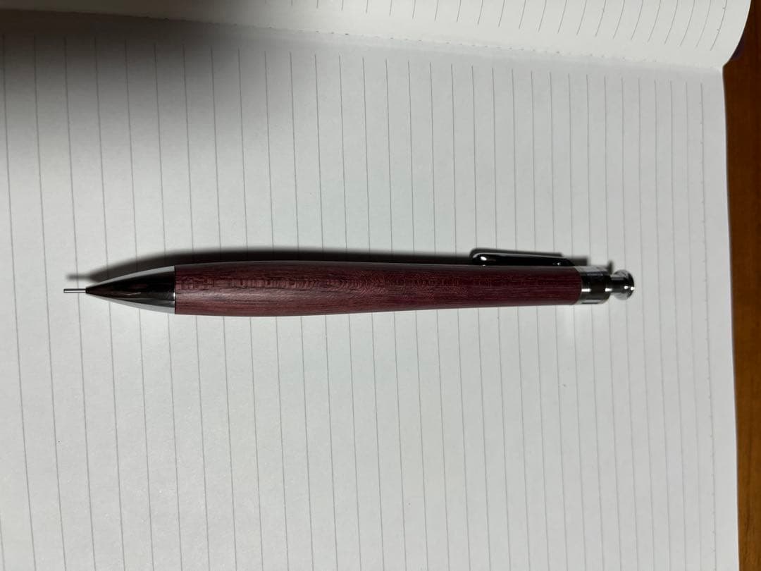 ゆふ　工房楔 パープルハート シャープペンシル 0.5mm 固定式先金つき