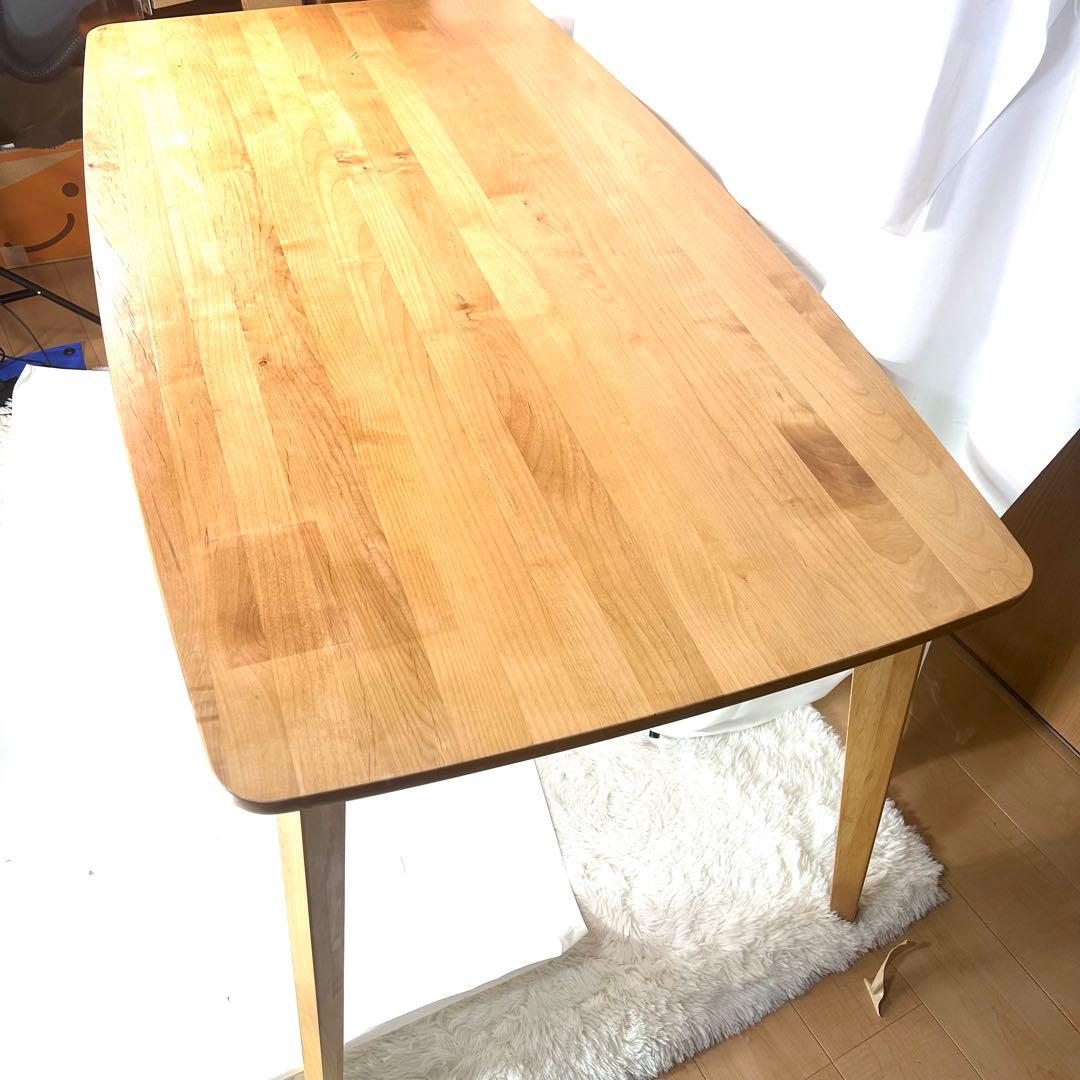 波乗人　無印良品　ダイニングテーブル 天然木　無垢材　テーブルのみ