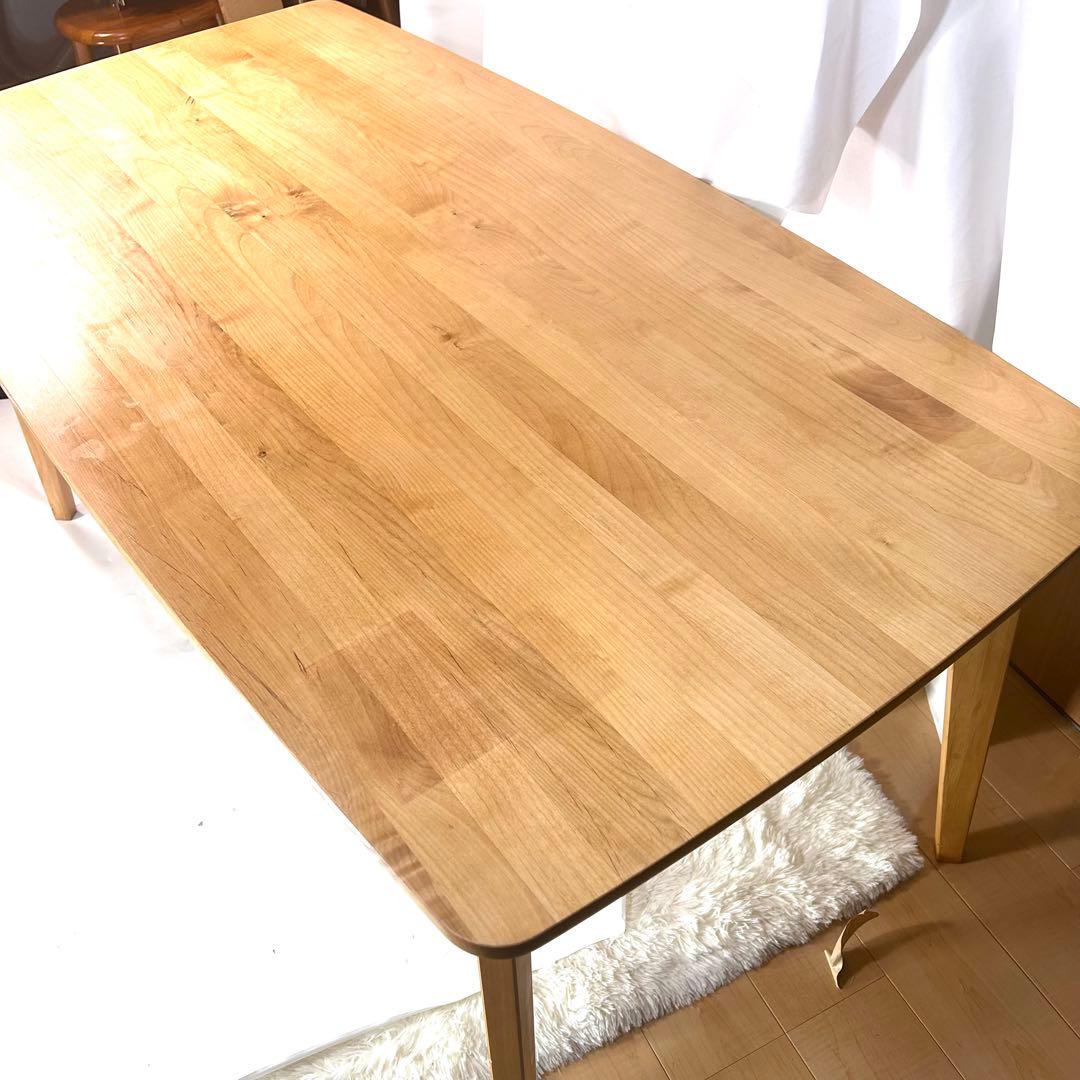 波乗人　無印良品　ダイニングテーブル 天然木　無垢材　テーブルのみ
