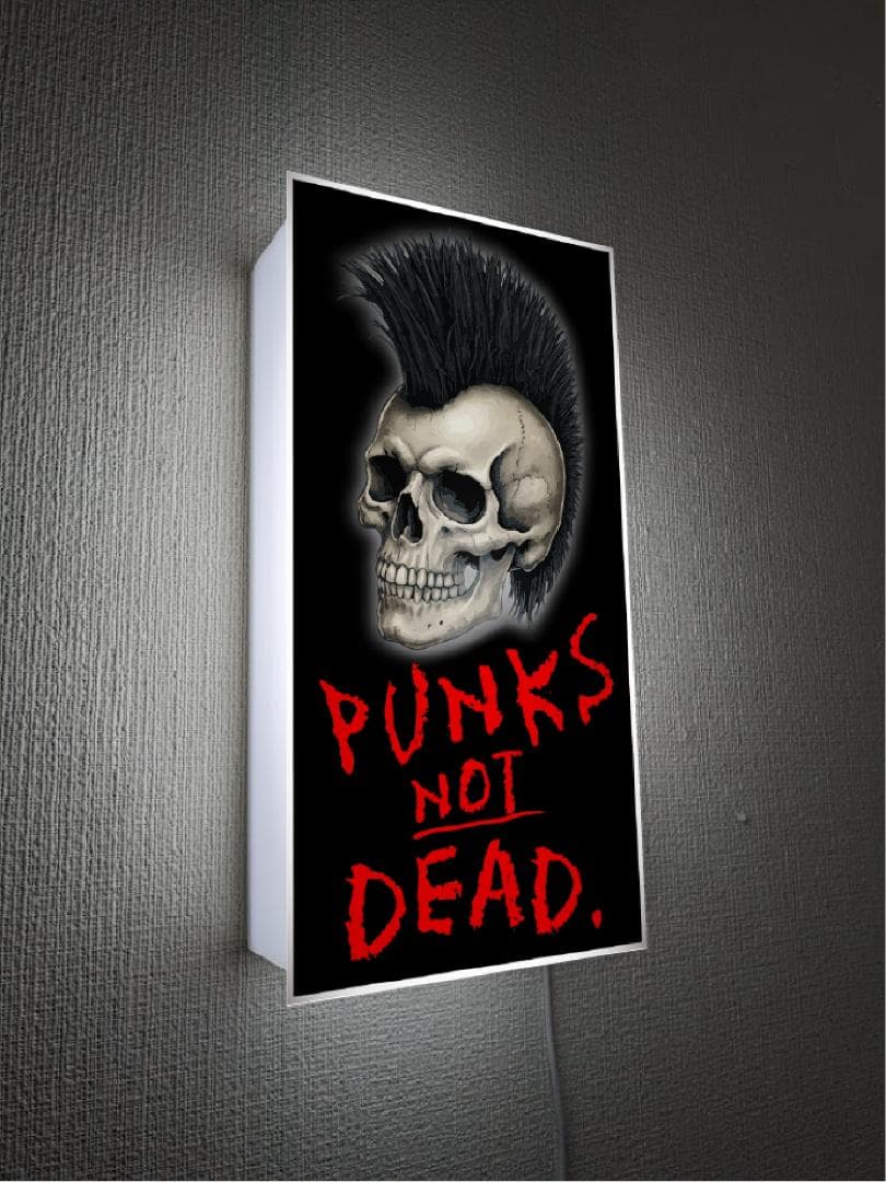 PUNK パンクロック パンクス スカル 骸骨 ドクロ 看板 置物 ライトBOX