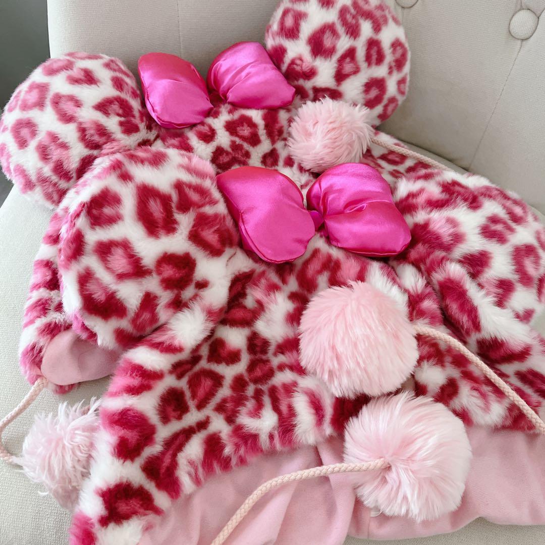 ディズニー ミニー ファンキャップ ヒョウ柄 ピンク 2個セット