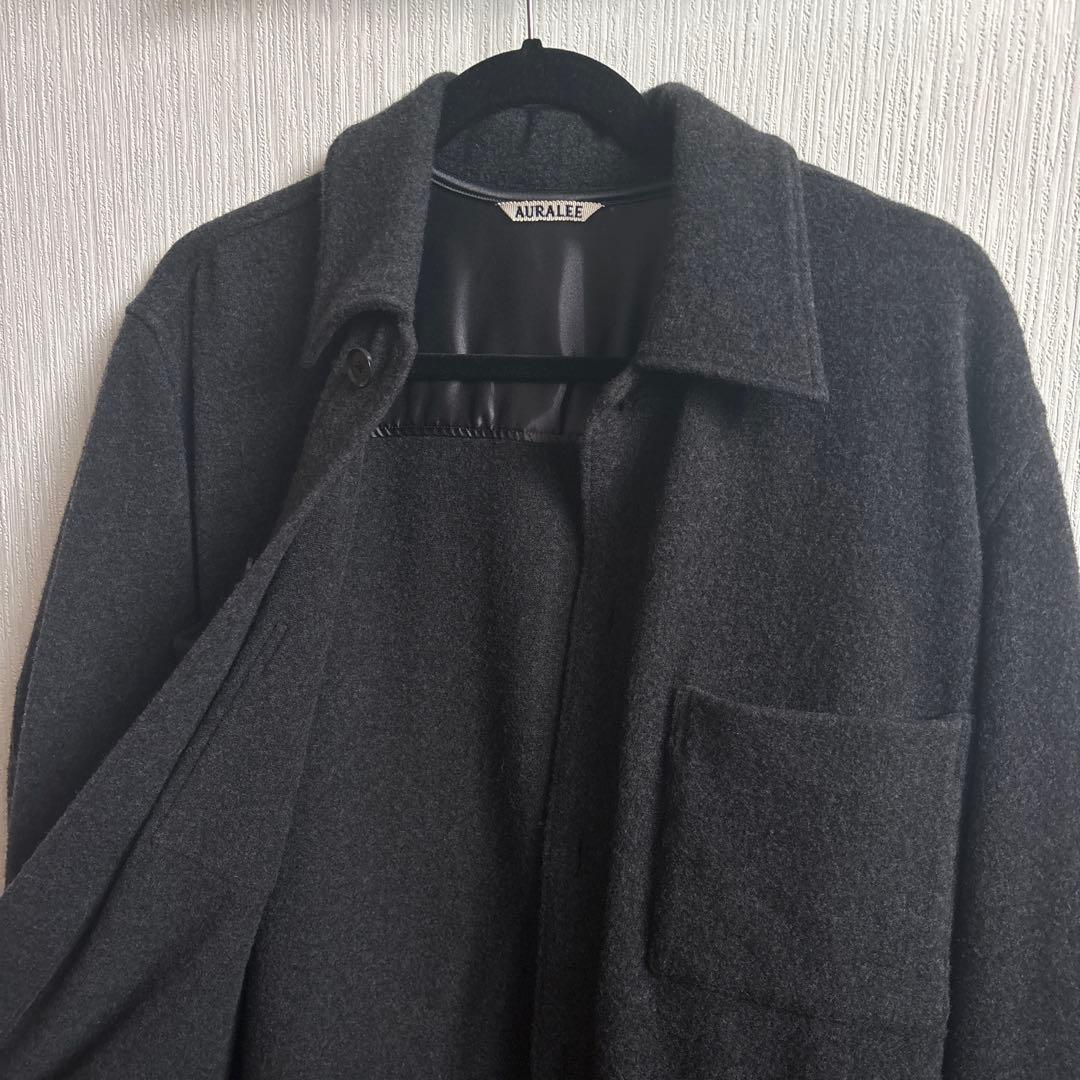 美品 オーラリー AURALEE カシミヤジャケット ウールジャケット