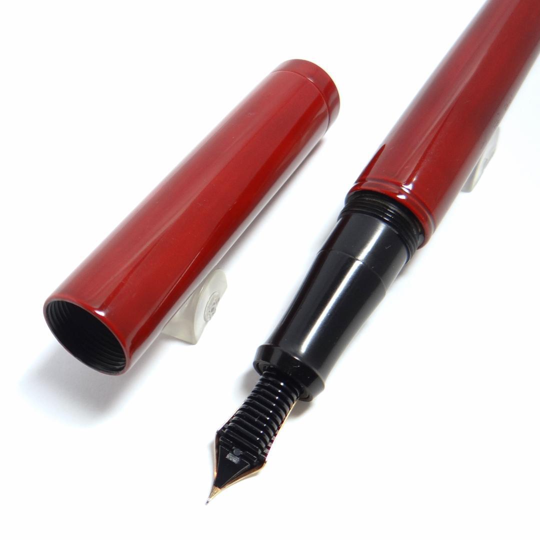 【筆記良好・希少旧モデル】大橋堂 万年筆 朱漆 OHASHIDO 14K 極細字