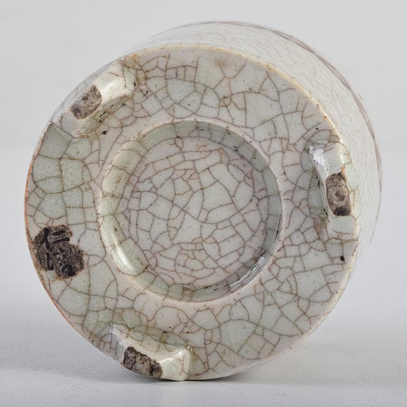 茶道具　野々村仁清作　色絵金彩　銀火屋約18g　香炉　時代箱　M　R9105