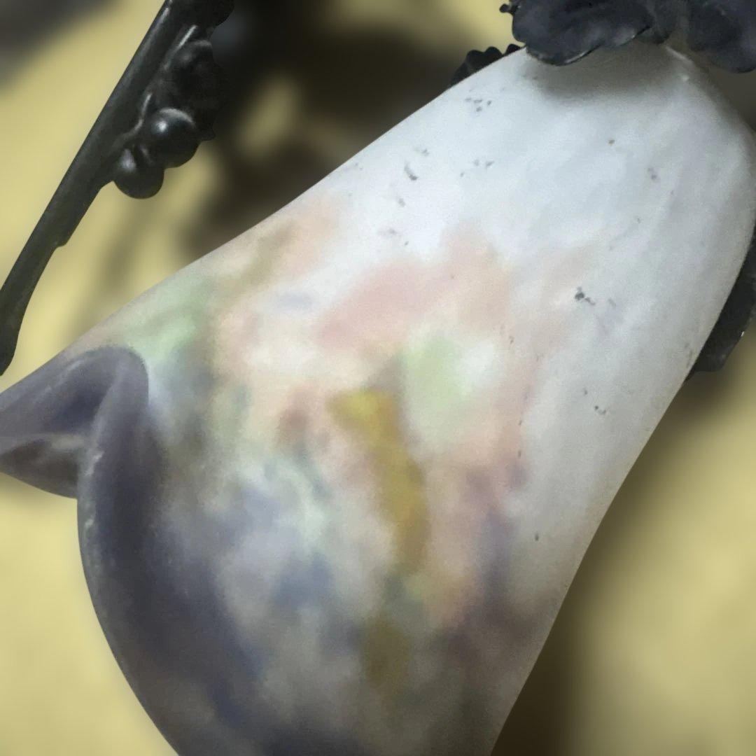 アンティークランプ フラワーモチーフ ミューラー兄弟 吊り下げライト