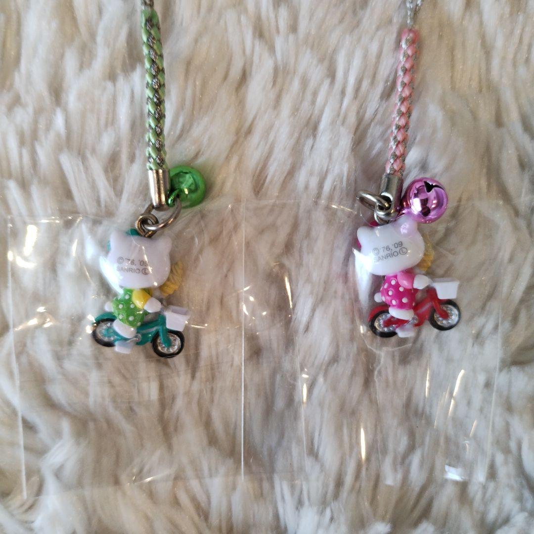 ご当地キティ 軽井沢限定 自転車 ペア 根付けストラップ 2つセット レア
