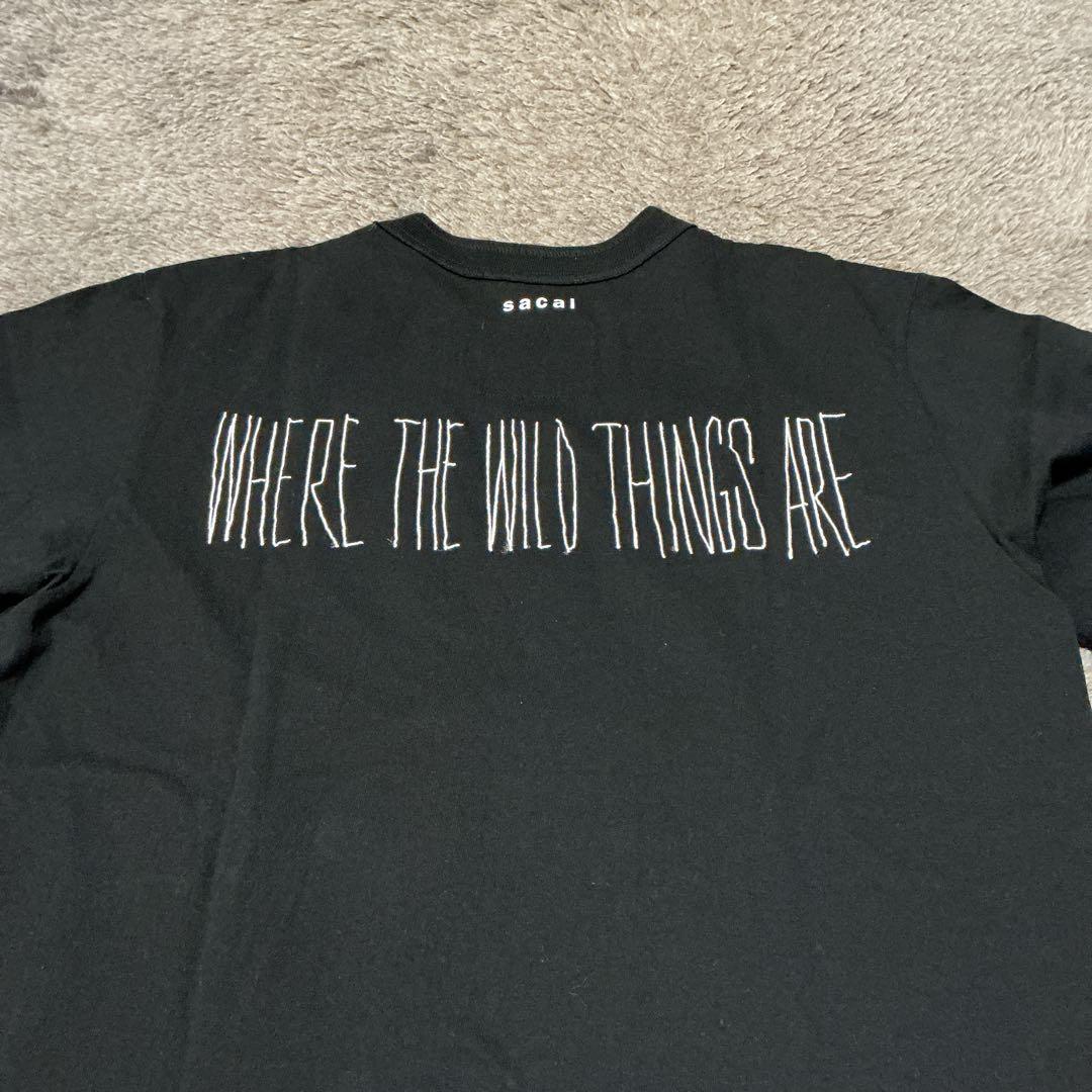 25AW 完売品】sacai Tシャツ 黒 完売25AW新作サカイsacaiプリントT